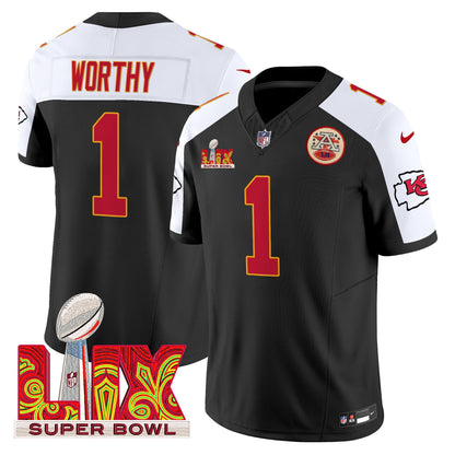 Chiefs Super Bowl LIX Patch Vapor Limited Jersey - All Stitched