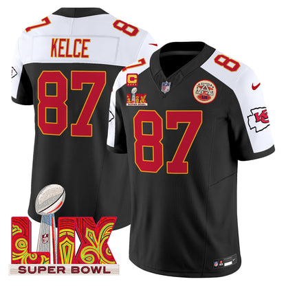 Chiefs Super Bowl LIX Patch Vapor Limited Jersey - All Stitched