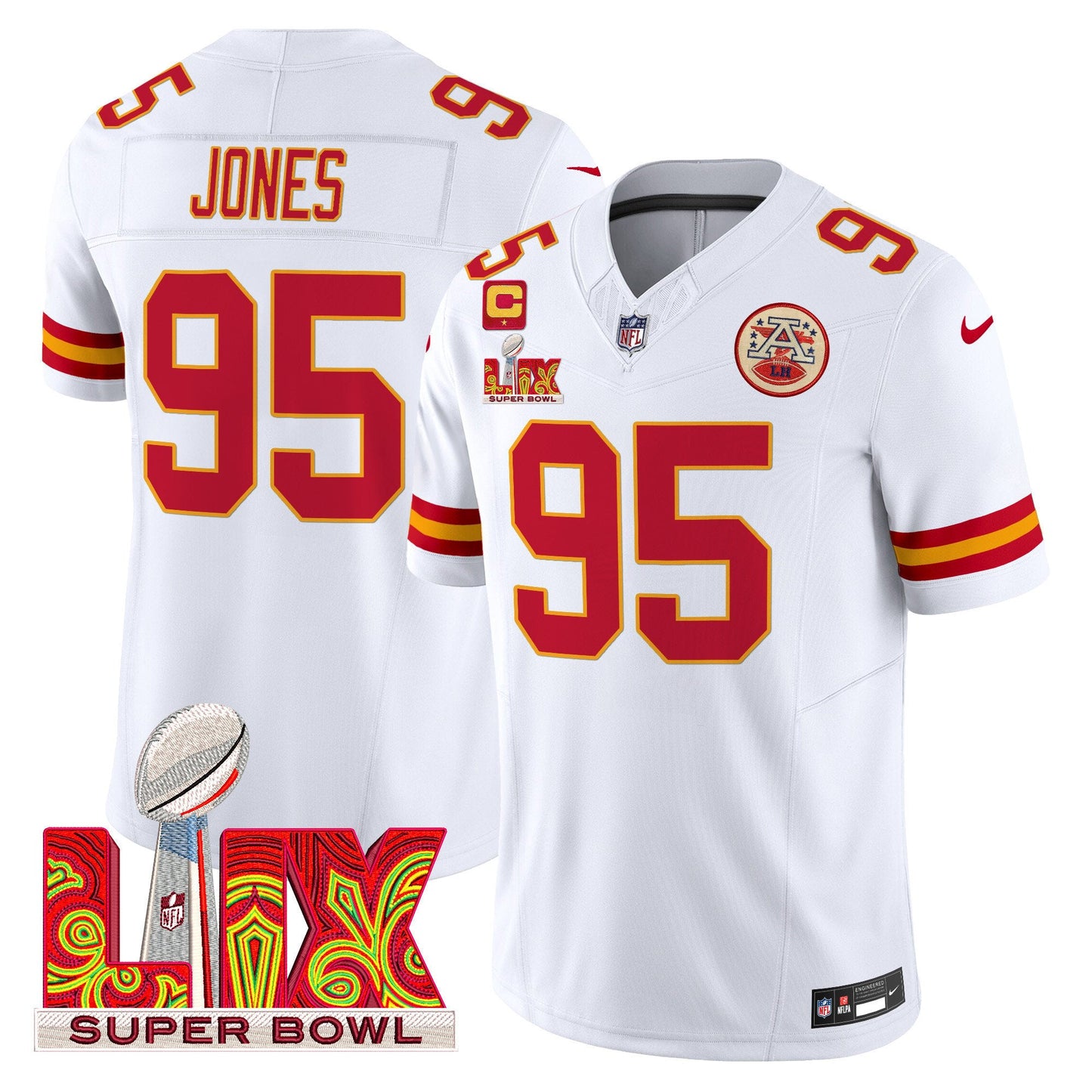 Chiefs Super Bowl LIX Patch Vapor Limited Jersey - All Stitched