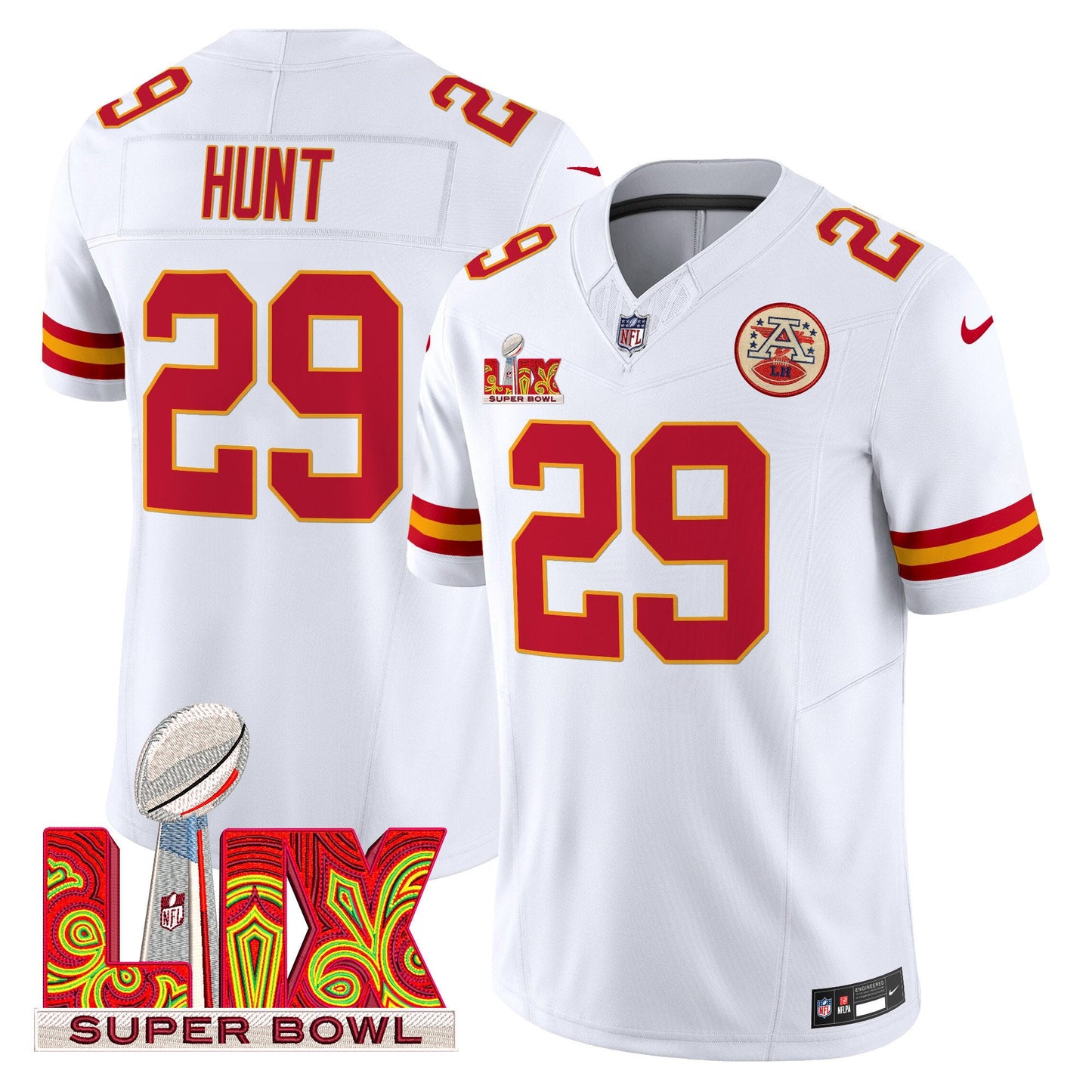Chiefs Super Bowl LIX Patch Vapor Limited Jersey - All Stitched