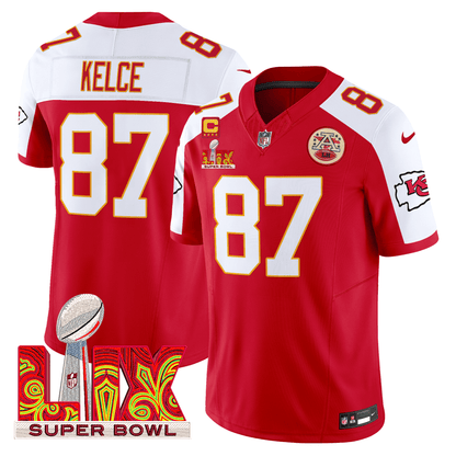 Chiefs Super Bowl LIX Patch Vapor Limited Jersey - All Stitched