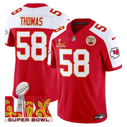 Chiefs Super Bowl LIX Patch Vapor Limited Jersey - All Stitched