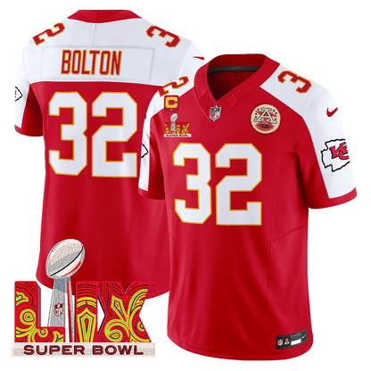 Chiefs Super Bowl LIX Patch Vapor Limited Jersey - All Stitched