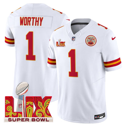 Chiefs Super Bowl LIX Patch Vapor Limited Jersey - All Stitched