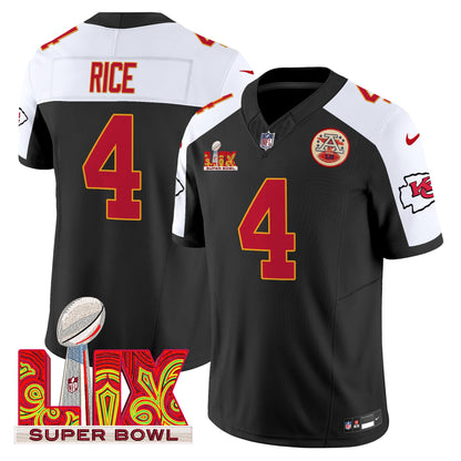 Chiefs Super Bowl LIX Patch Vapor Limited Jersey - All Stitched