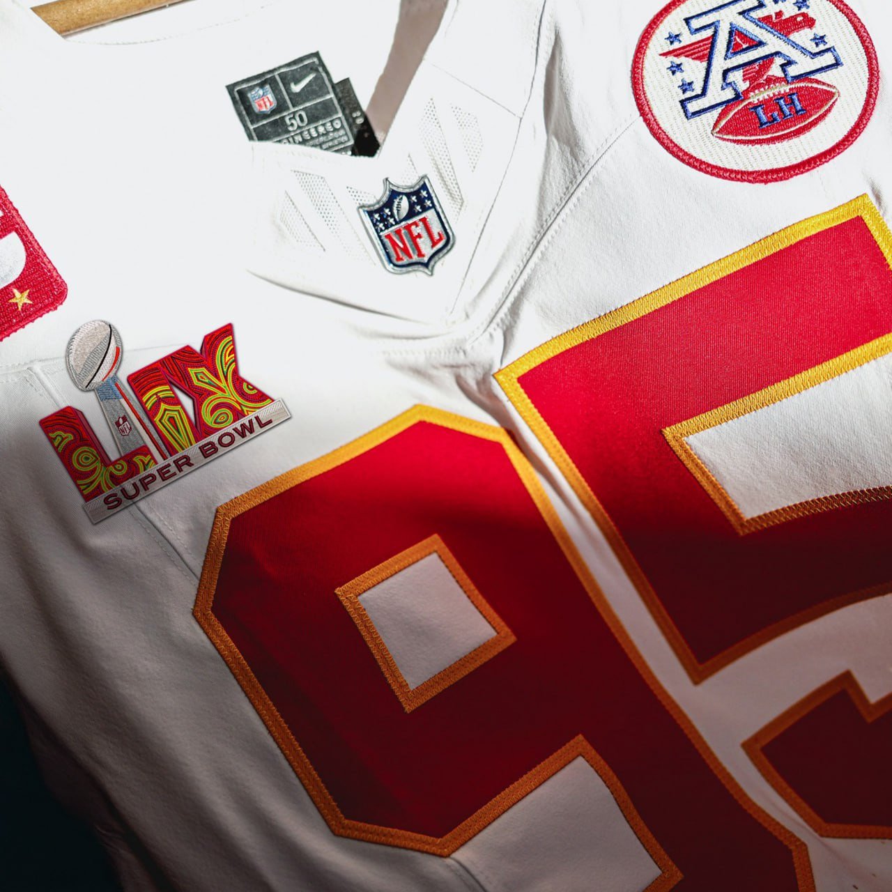 Men's Chiefs Super Bowl LIX Patch Vapor Limited Jersey - All Stitched
