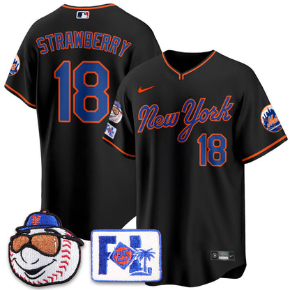 NYM Blue Road 2025 Spring Training Jersey - All Stitched