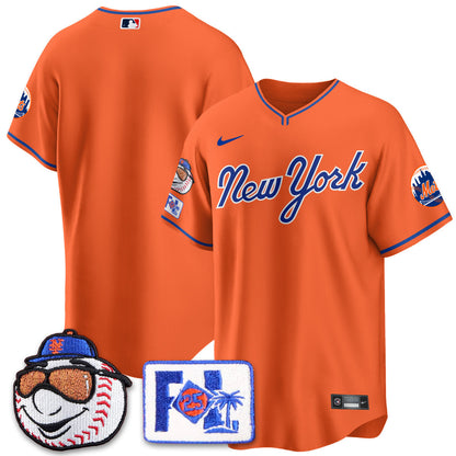NYM Blue Road 2025 Spring Training Jersey - All Stitched