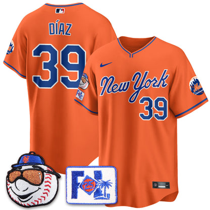 NYM Blue Road 2025 Spring Training Jersey - All Stitched