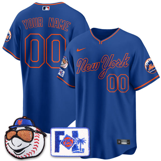 Custom Gender/Name New York Mets Blue Road 2025 Spring Training Jersey - All Stitched