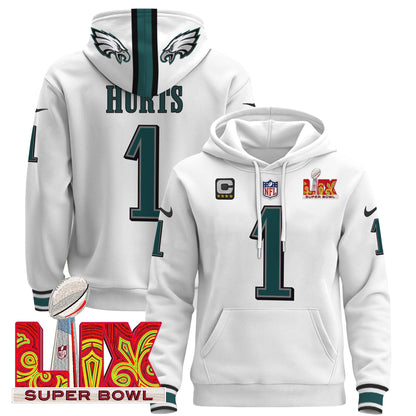 PHI Super Bowl LIX Patch Pullover Hoodie - All Stitched