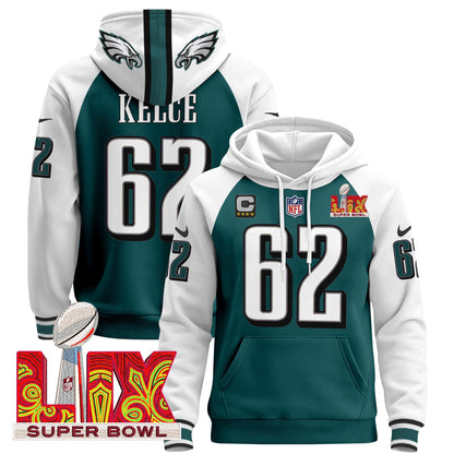 PHI Super Bowl LIX Patch Pullover Hoodie - All Stitched