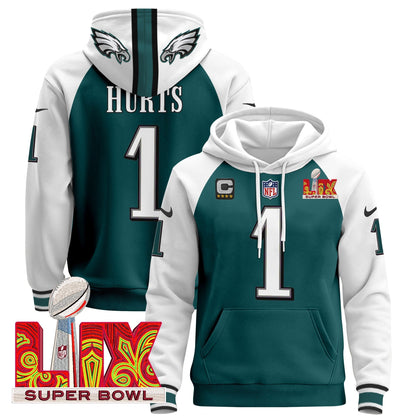 PHI Super Bowl LIX Patch Pullover Hoodie - All Stitched