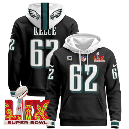 PHI Super Bowl LIX Patch Pullover Hoodie - All Stitched