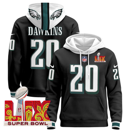 PHI Super Bowl LIX Patch Pullover Hoodie - All Stitched