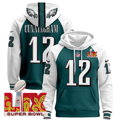 PHI Super Bowl LIX Patch Pullover Hoodie - All Stitched