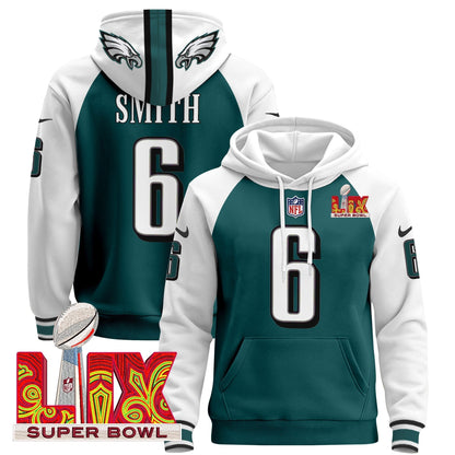 PHI Super Bowl LIX Patch Pullover Hoodie - All Stitched