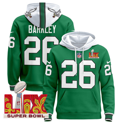 PHI Super Bowl LIX Patch Pullover Hoodie - All Stitched