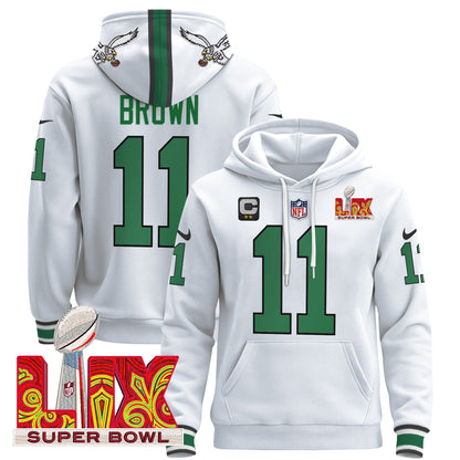 PHI Super Bowl LIX Patch Pullover Hoodie - All Stitched