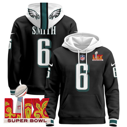 PHI Super Bowl LIX Patch Pullover Hoodie - All Stitched
