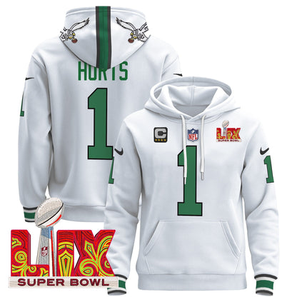 PHI Super Bowl LIX Patch Pullover Hoodie - All Stitched