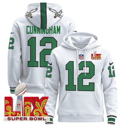 PHI Super Bowl LIX Patch Pullover Hoodie - All Stitched