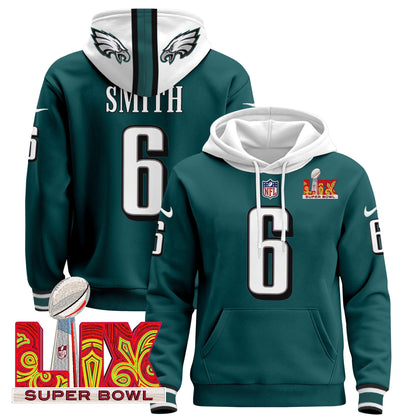 PHI Super Bowl LIX Patch Pullover Hoodie - All Stitched