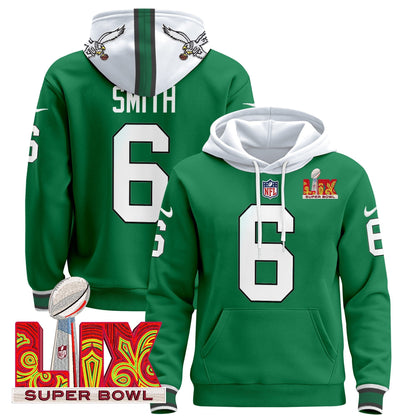PHI Super Bowl LIX Patch Pullover Hoodie - All Stitched
