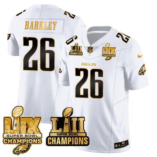 Philadelphia Eagles LII-LIX Super Bowl Champions Gold Vapor Limited Jersey N2 - All Stitched