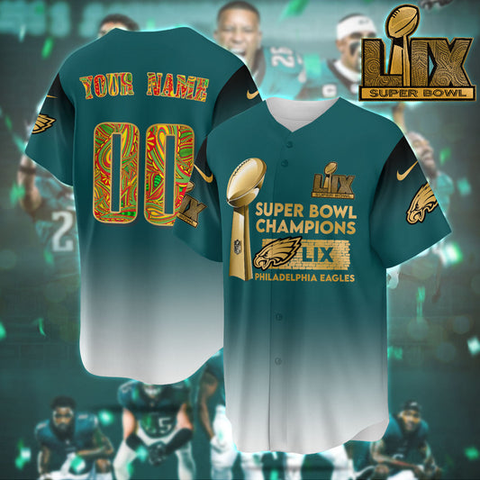Philadelphia Eagles Super Bowl LIX Champions Custom Limited Jersey