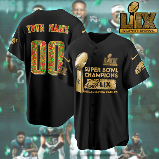 Philadelphia Eagles Super Bowl LIX Champions Custom Limited Jersey N3
