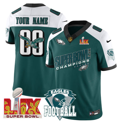 Custom PHI Jersey - Super Bowl LIX Champions Patch CN2