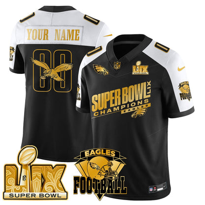 Custom PHI Jersey - Super Bowl LIX Champions Patch CN2