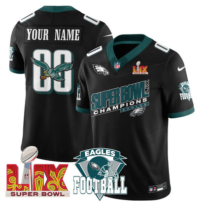 Custom PHI Jersey - Super Bowl LIX Champions Patch CN2