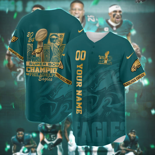 Philadelphia Eagles Super Bowl LIX Champions Custom Limited Jersey CN6