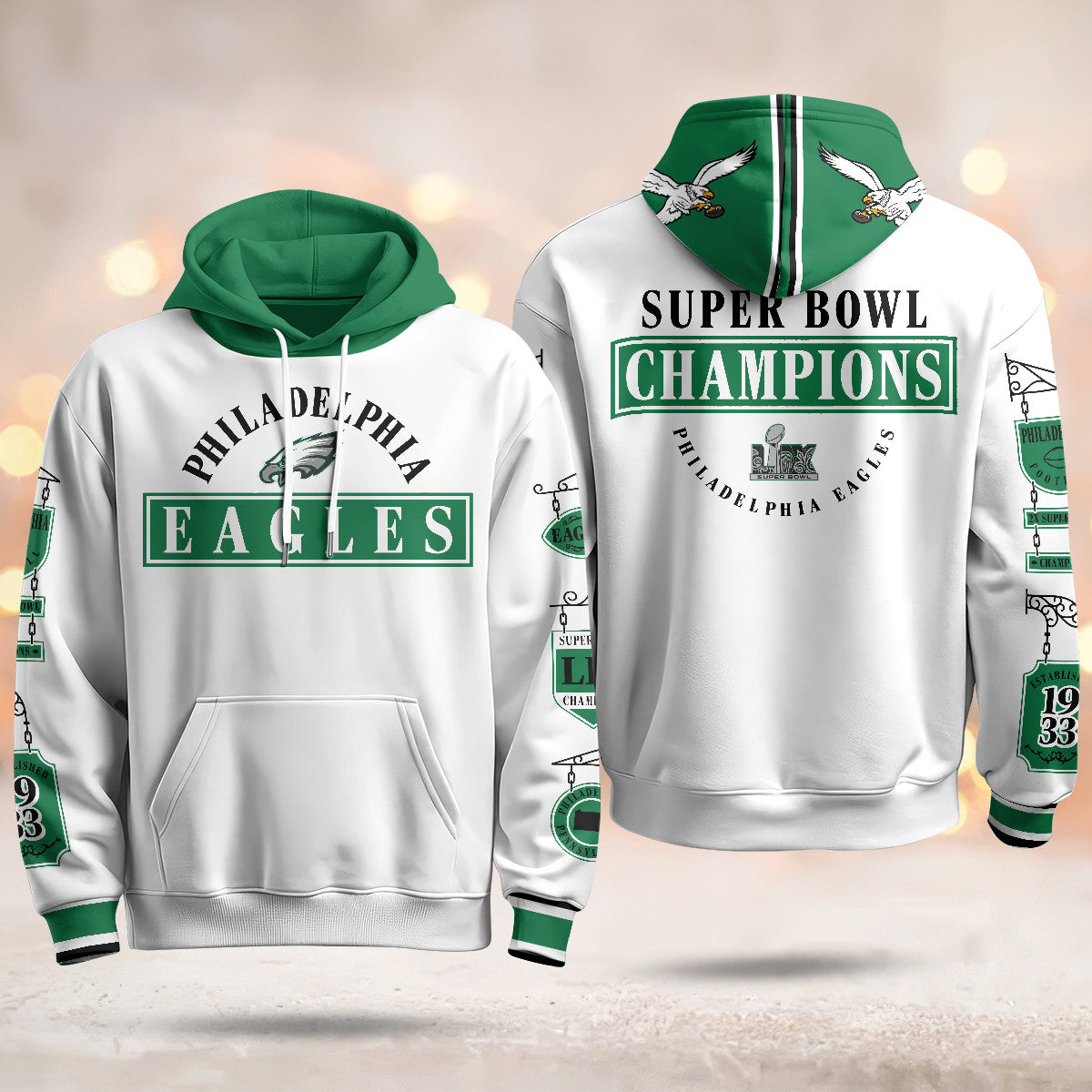 PHI Super Bowl LIX Champions Limited Hoodie N2 - All Stitched