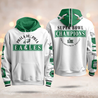 PHI Super Bowl LIX Champions Limited Hoodie N2 - All Stitched