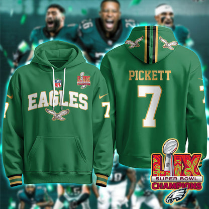 PHI Super Bowl LIX Champions Gold Hoodie N2R