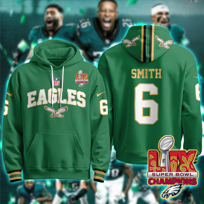 PHI Super Bowl LIX Champions Gold Hoodie N2R