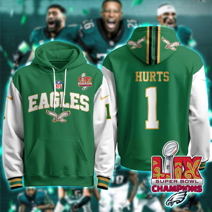 PHI Super Bowl LIX Champions Gold Hoodie N2R