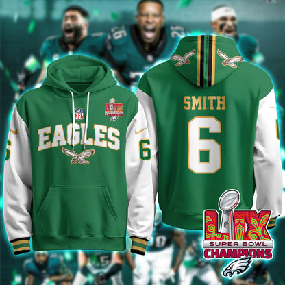 PHI Super Bowl LIX Champions Gold Hoodie N2R