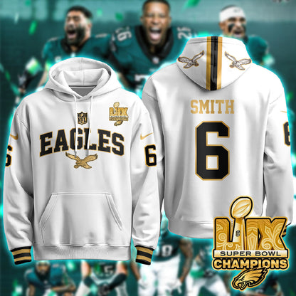 PHI Super Bowl LIX Champions Gold Hoodie N2R
