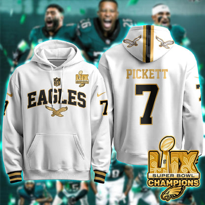 PHI Super Bowl LIX Champions Gold Hoodie N2R