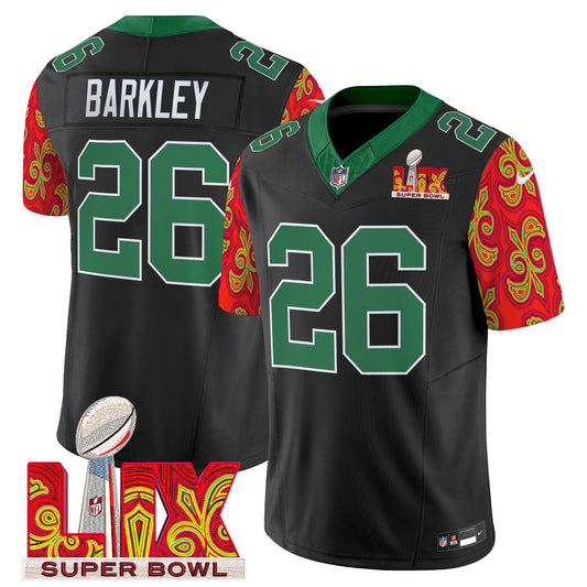 Philadelphia Eagles Kelly Green Super Bowl LIX Style Vapor Limited Jersey - All Stitched