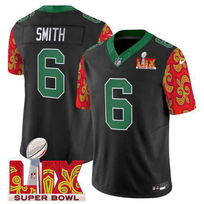 Philadelphia Eagles Kelly Green Super Bowl LIX Style Vapor Limited Jersey - All Stitched