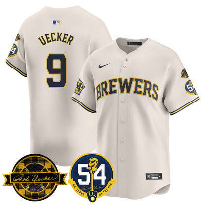 MIL Jersey - Bob Uecker, 54 Seasons for Brewers - All Stitched