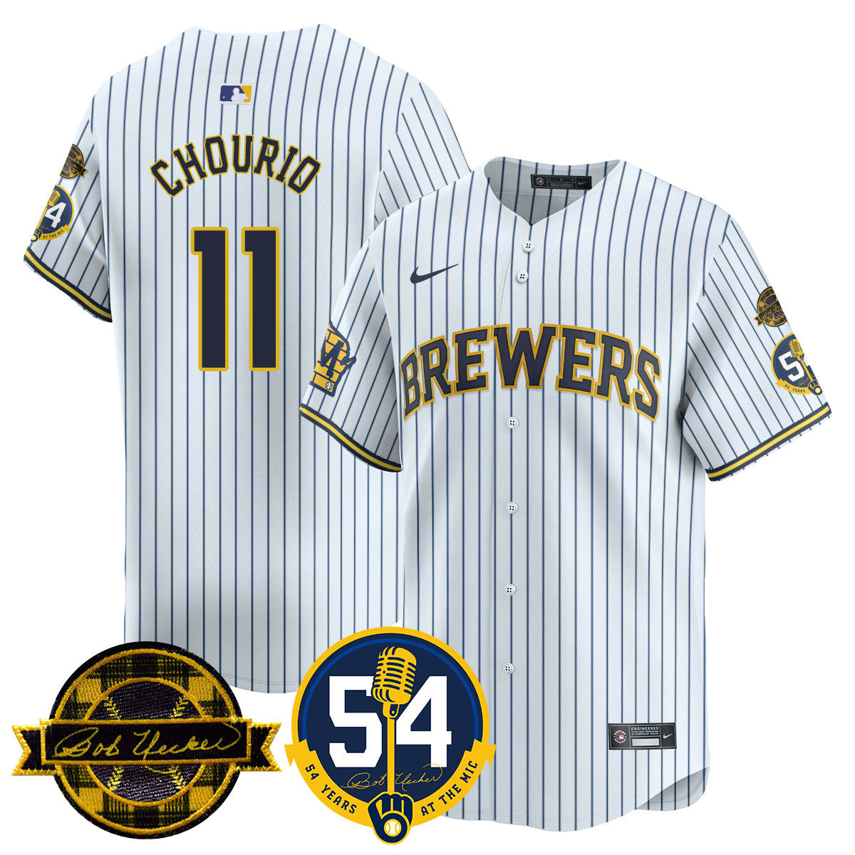 MIL Jersey - Bob Uecker, 54 Seasons for Brewers - All Stitched