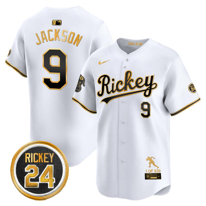 Men's Oakland Athletics Rickey Tribute style Vapor Premier Limited Jersey - All Stitched