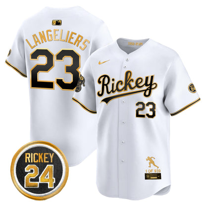Men's Oakland Athletics Rickey Tribute style Vapor Premier Limited Jersey - All Stitched