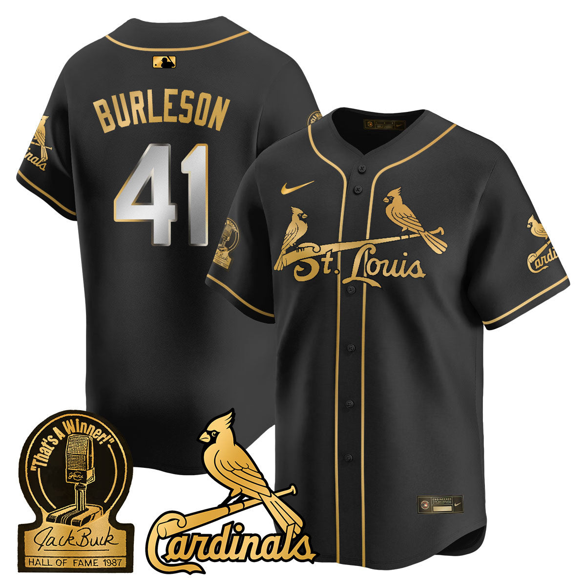 Men's St. Louis Cardinals Jack Buck Limited Jersey - All Stitched